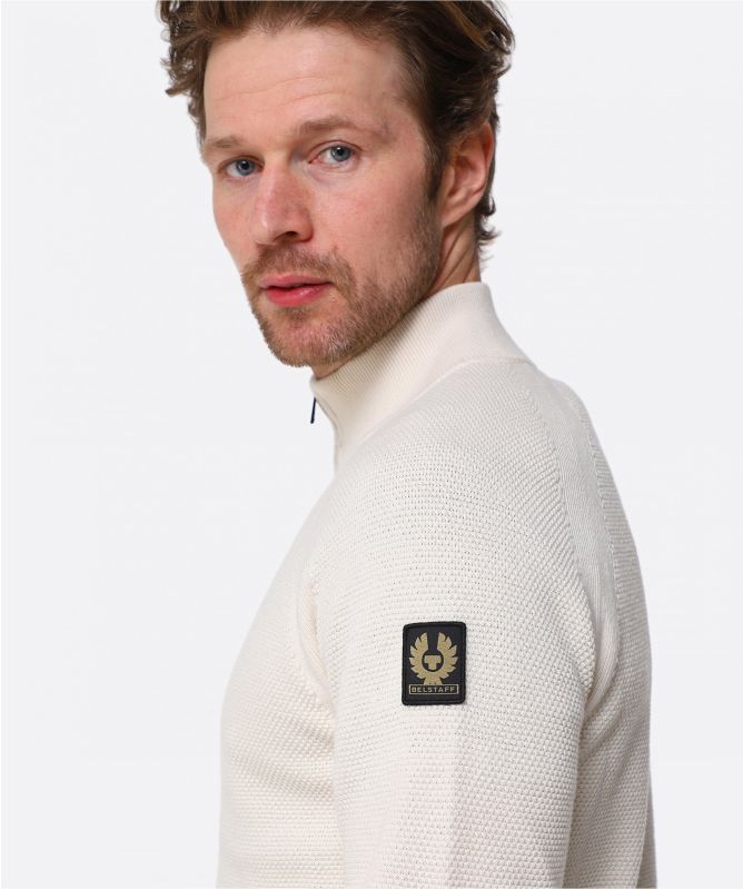 Belstaff Cotton Silk Half-Zip Tide Jumper