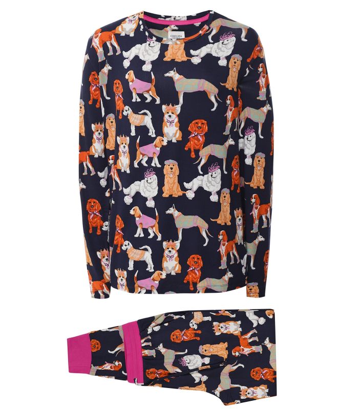 Chelsea Peers Posh Dogs Print Long Pyjamas Jules B