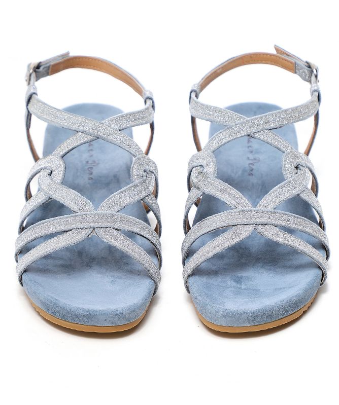 Alma en Pena Suede Twisted Strap Sandals