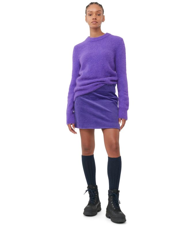 GANNI Brushed Alpaca Graphic Oversized Sweater main image 1