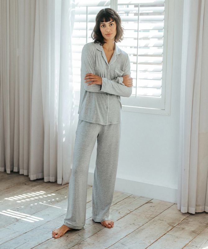 Chelsea Peers Modal Long Button Up Pyjamas