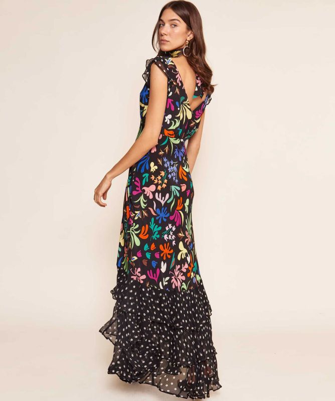 Rixo Ossy Silk Maxi Dress