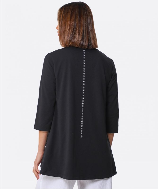 Philomena Christ 3/4 Sleeve Cotton Stitched Top