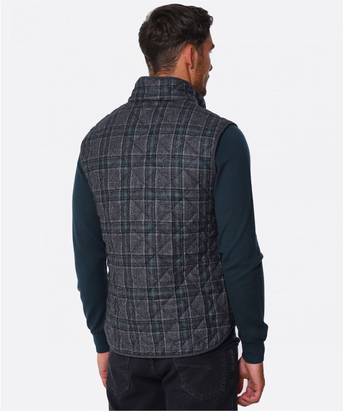 Waterville Water-Repellent Tartan Wool Theo Gilet