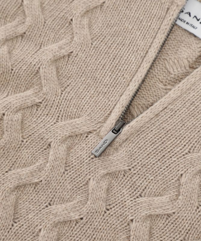 Sand Cable Half-Zip Jumper