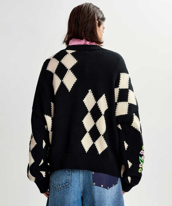 Essentiel Antwerp Jactori Oversized Jacquard Knit Jumper