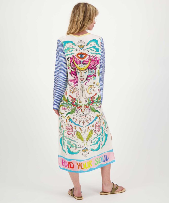 Me369 Violet Enlightenment V-Neck Dress