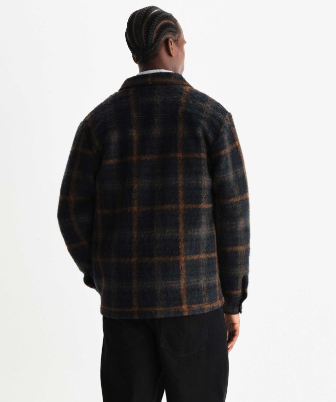 Wax London Check Whiting Overshirt