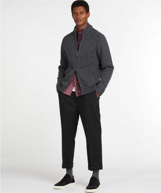 Barbour Wool Zip-Through Calder Cardigan