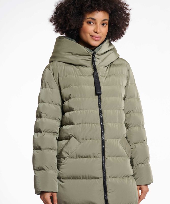 Rino and Pelle Reversible Keila Long Padded Coat