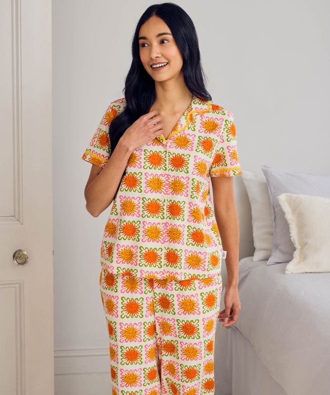 Chelsea Peers Sunshine Tile Print Long Pyjamas