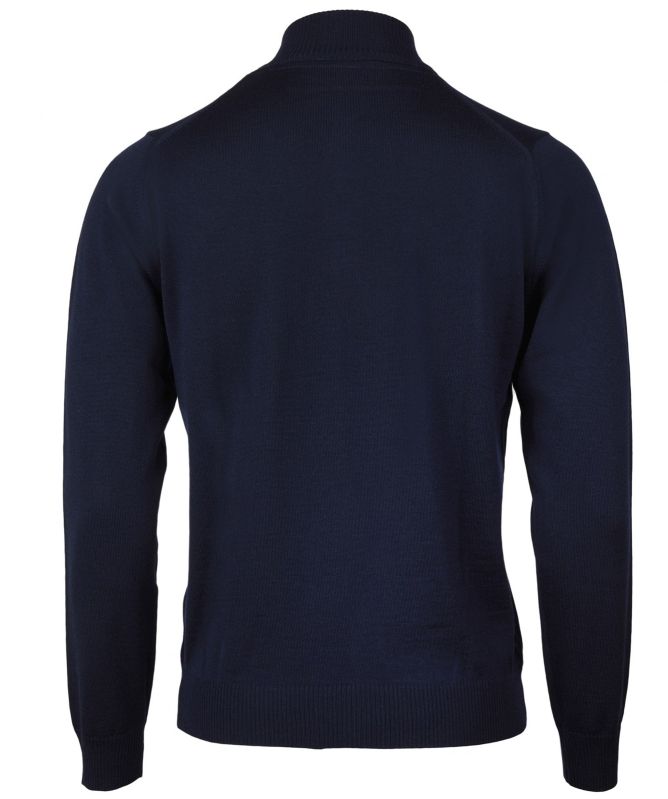 Stenstroms Navy Merino Wool Half-Zip Jumper Jules B