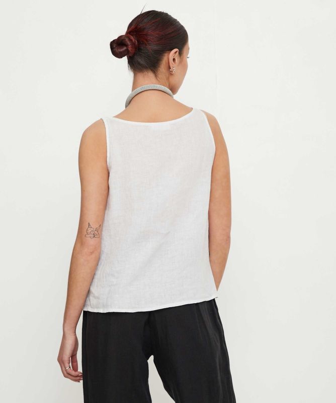 Bize Loose Linen Vest