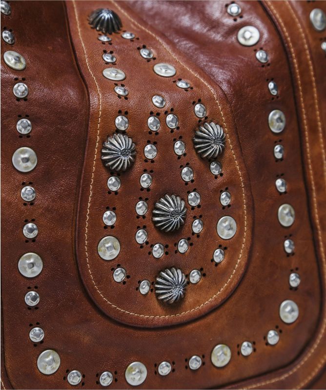 Campomaggi Studded Leather Shopper Bag