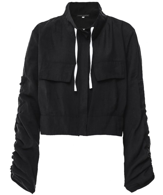 Lurdes Bergada Cropped Gathered Sleeve Jacket