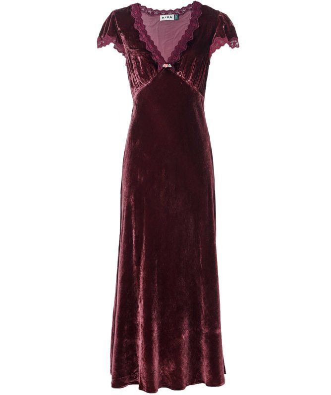 open lace back dress Dolce & Gabbana Burgundy Velvet Empireline Dress  Sacrificium