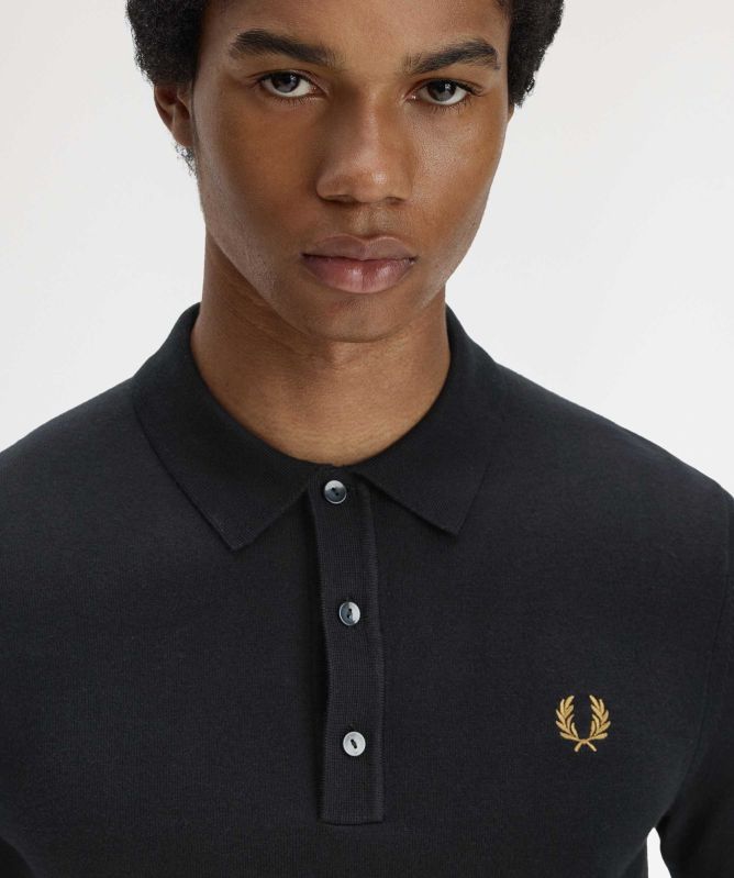 Fred Perry Knitted Polo Shirt
