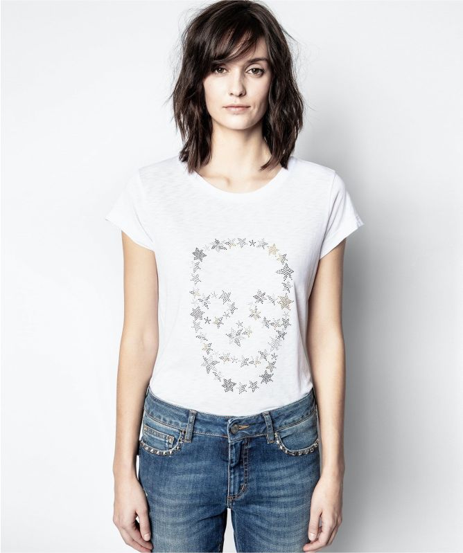 Tシャツ・カットソー ZADIG & VOLTAIRE Men T-shirt White JMTS01659 103 ZADIG & VOLTAIRE Men T-shirt White JMTS01659 103 (ZADIG