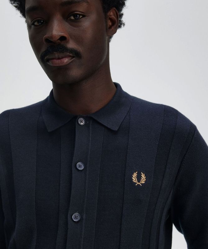 トップス Ray BEAMS FRED PERRY / RIB KNITTED SHIRT Ray BEAMS（レイ ビームス）【別注】FRED PERRY / リブ ニット シャツ
