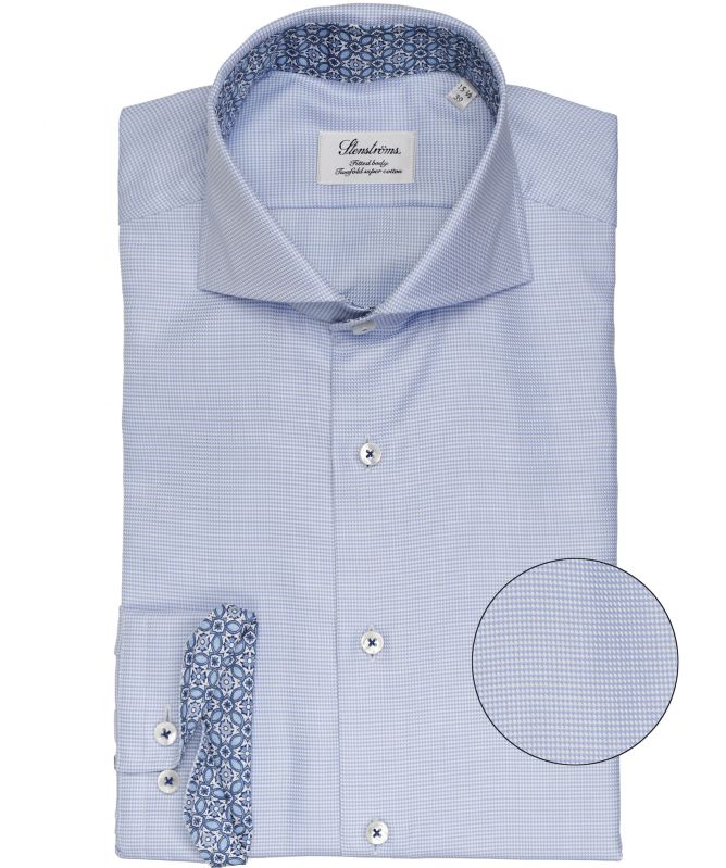Stenstroms Fitted Body Micro Houndstooth Shirt