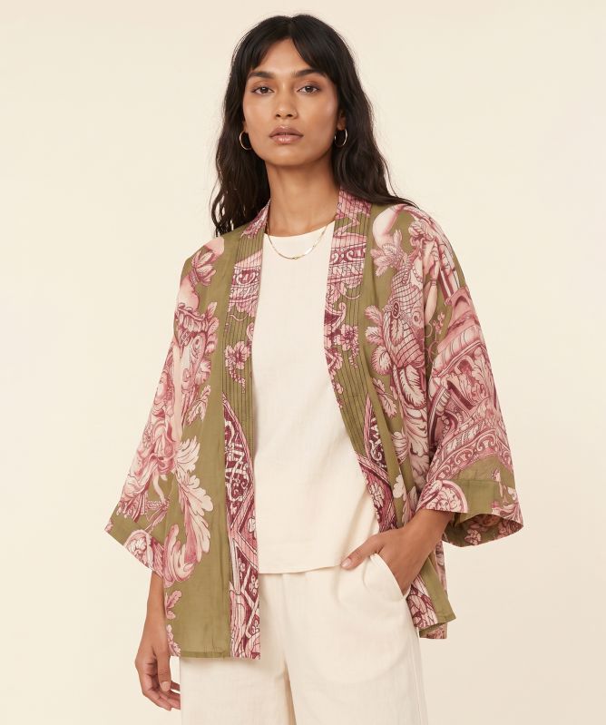 One Hundred Stars Angels Olive Kimono