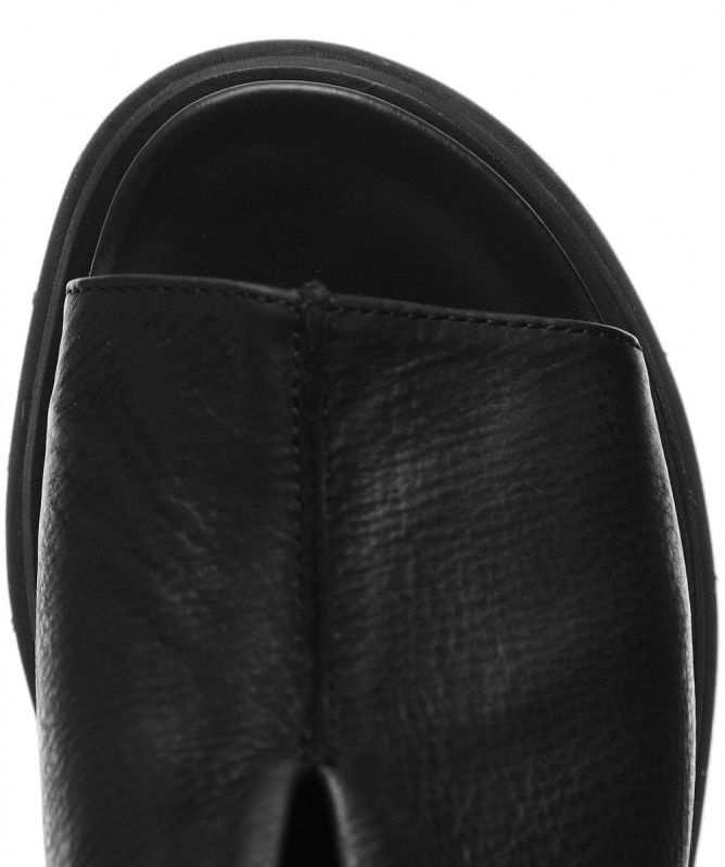 Lofina Leather Platform Open Toe Shoes