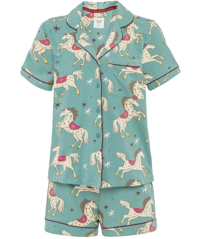 Chelsea Peers Carousel Horse Print Short Pyjamas