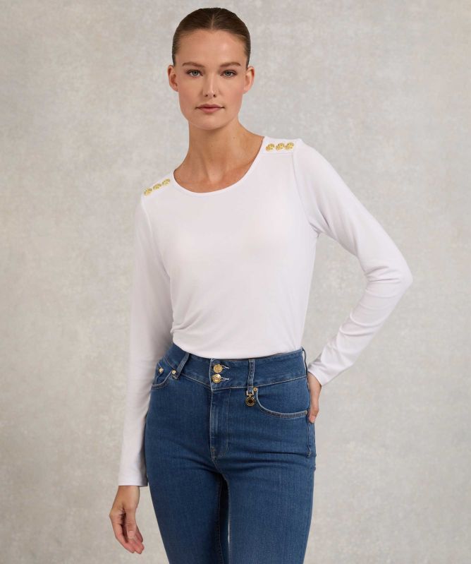 Holland Cooper Long Sleeve Crew Neck Top