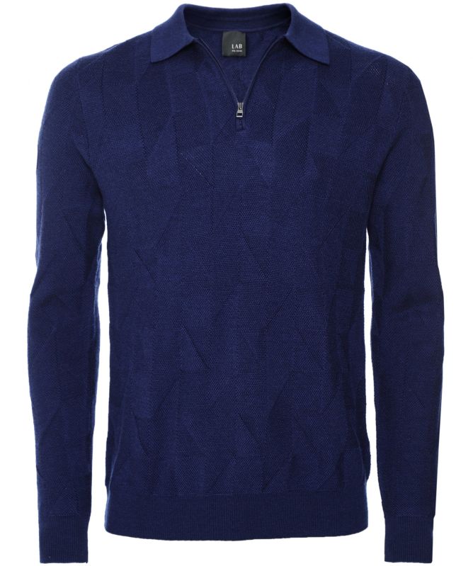 Pal Zileri Wool Silk Long Sleeve Polo Shirt