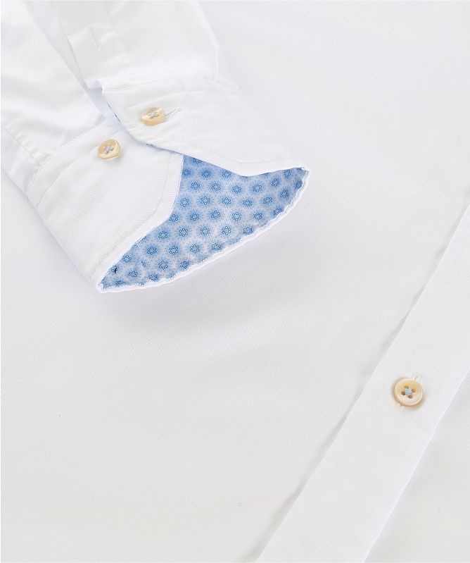 Stenstroms Slimline Floral Trim Shirt