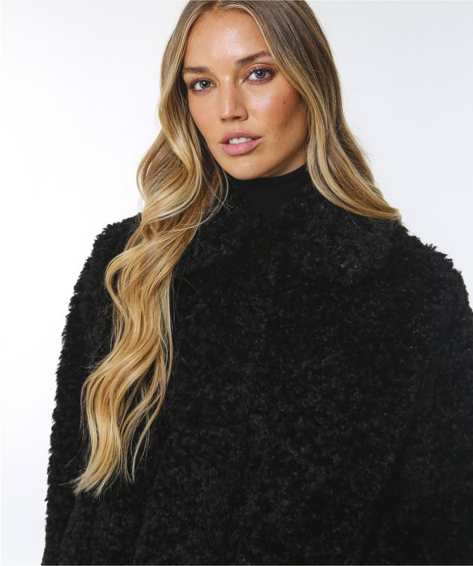 Stand Studio Marcella Curly Faux Fur Jacket