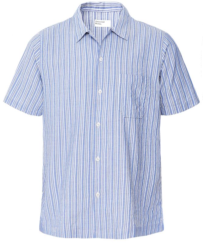 Universal Works Linen Blend Elton Striped Road Shirt