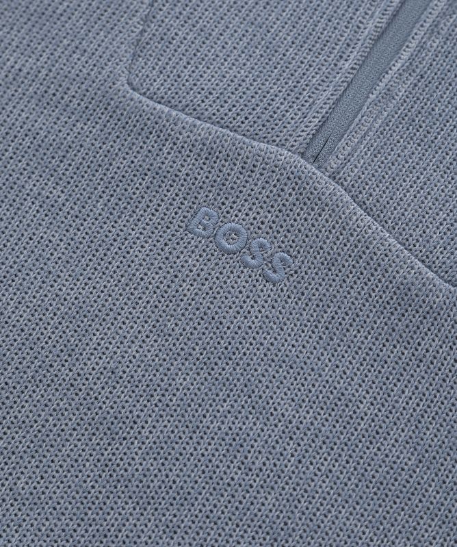 BOSS Ze_Frost Half-Zip Knit Jumper