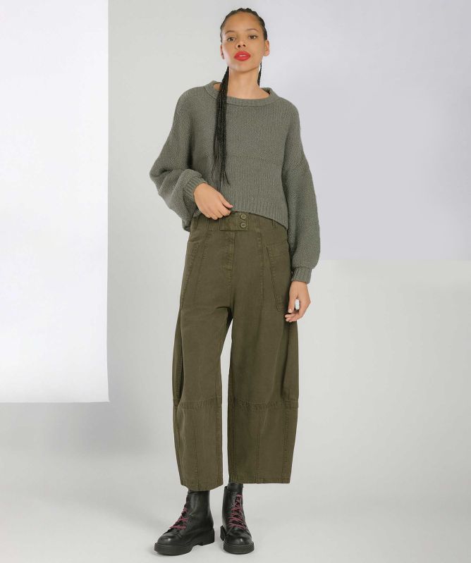Lurdes Bergada Cropped Wool-Blend Jumper