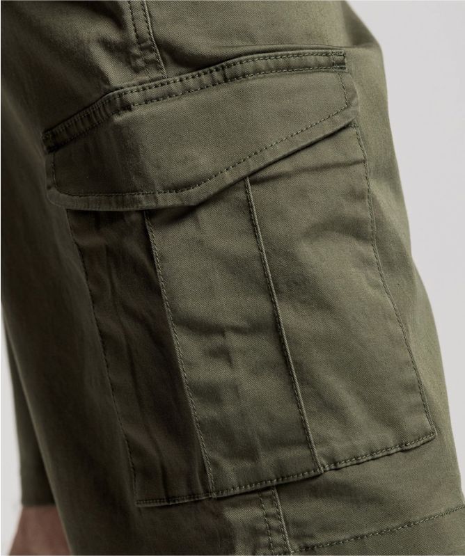 Relaxed Fit Twill Utility Shorts