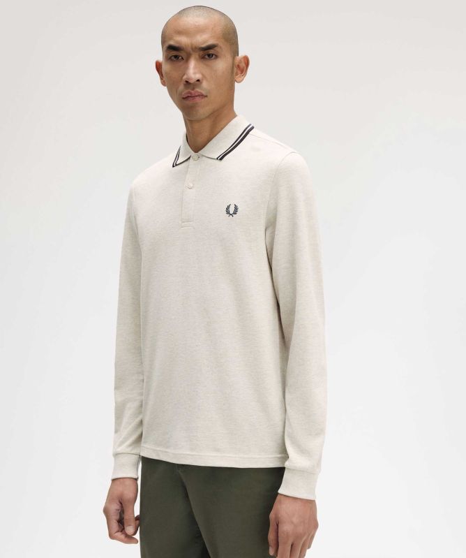Fred Perry Long Sleeve Twin Tipped Polo Shirt