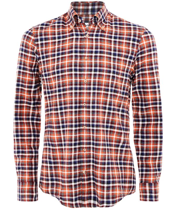 Stenstroms Slimline Flannel Check Shirt
