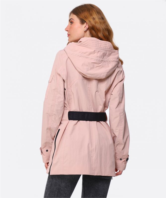 Creenstone Pink Belted Raincoat | Jules B