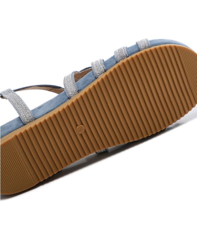 Alma en Pena Suede Twisted Strap Sandals