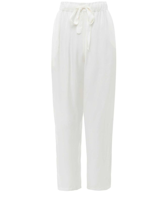Greek Archaic Kori Drawstring Satin Pants