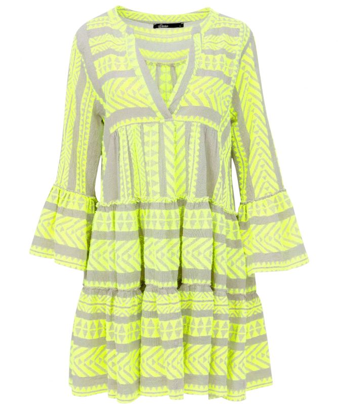 Devotion TWINS Ella Neon Embroidered Knee Length Dress