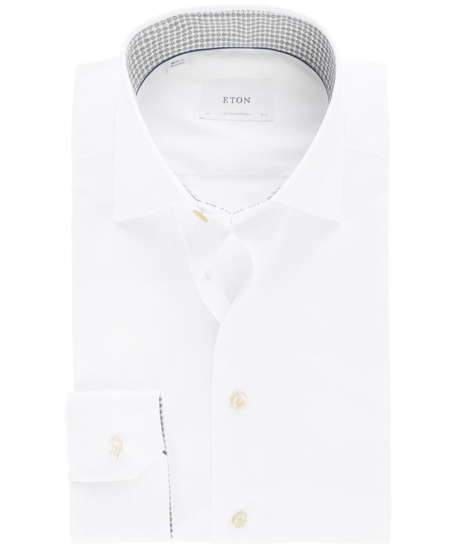 Eton Geo Twill Contemporary Fit Dress Shirt
