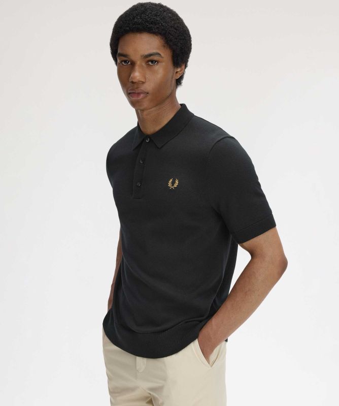 Fred Perry Knitted Polo Shirt