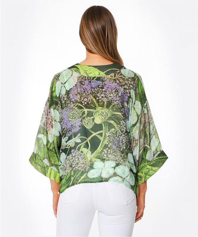 One Hundred Stars Marianne North Hydrangea Kimono