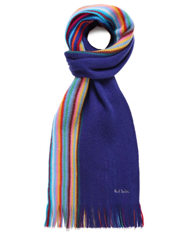 Paul Smith Wool Striped Edge Scarf