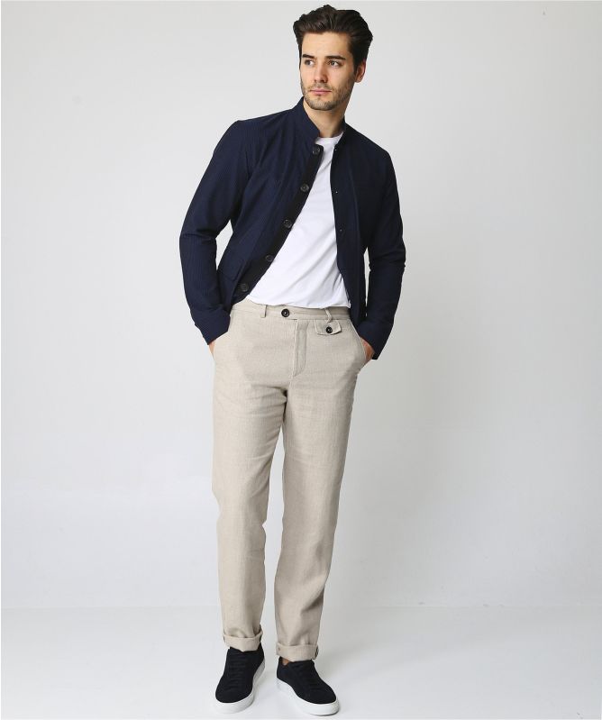 Striped Seersucker Coram Jacket