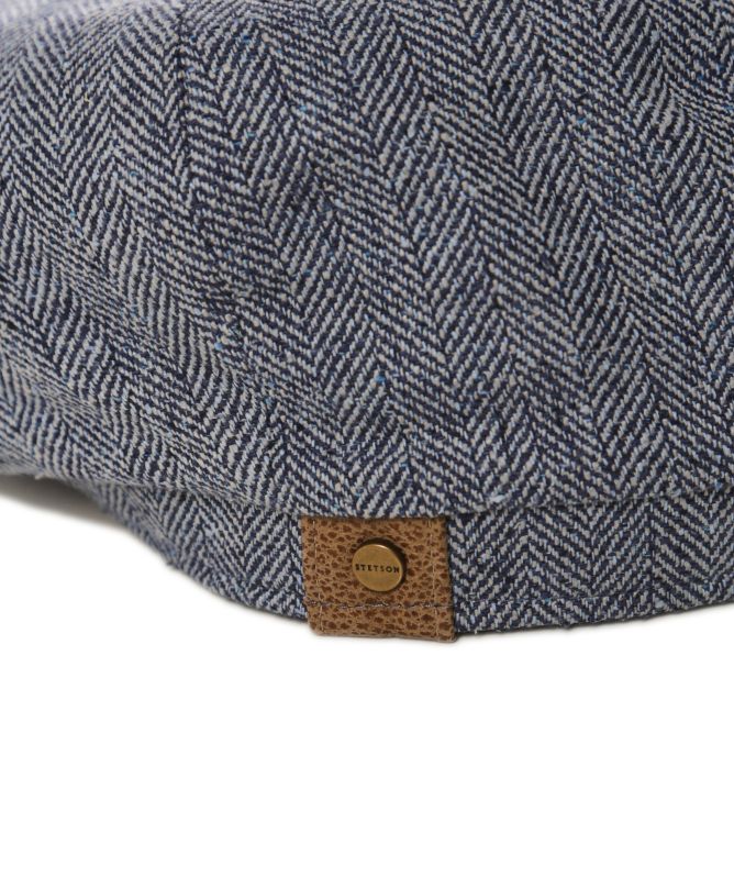 Stetson Silk Herringbone Hatteras Newsboy Cap