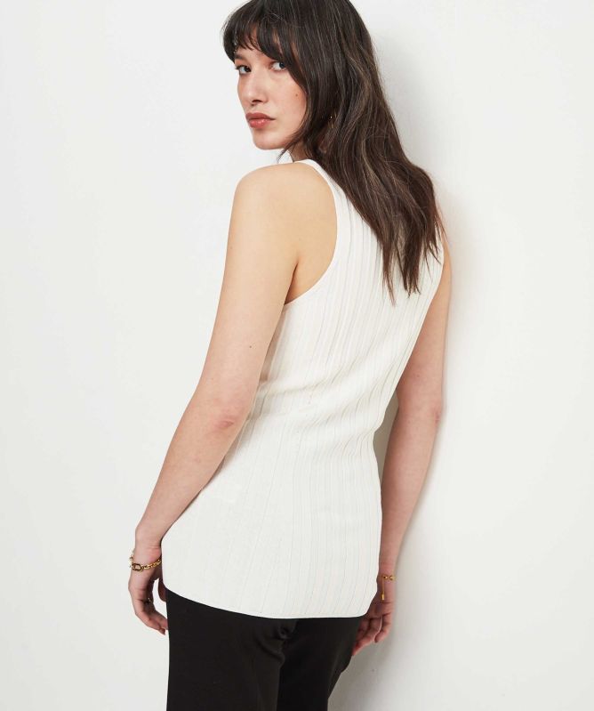 JOSEPH Satiny Rib Knitted Tank Top