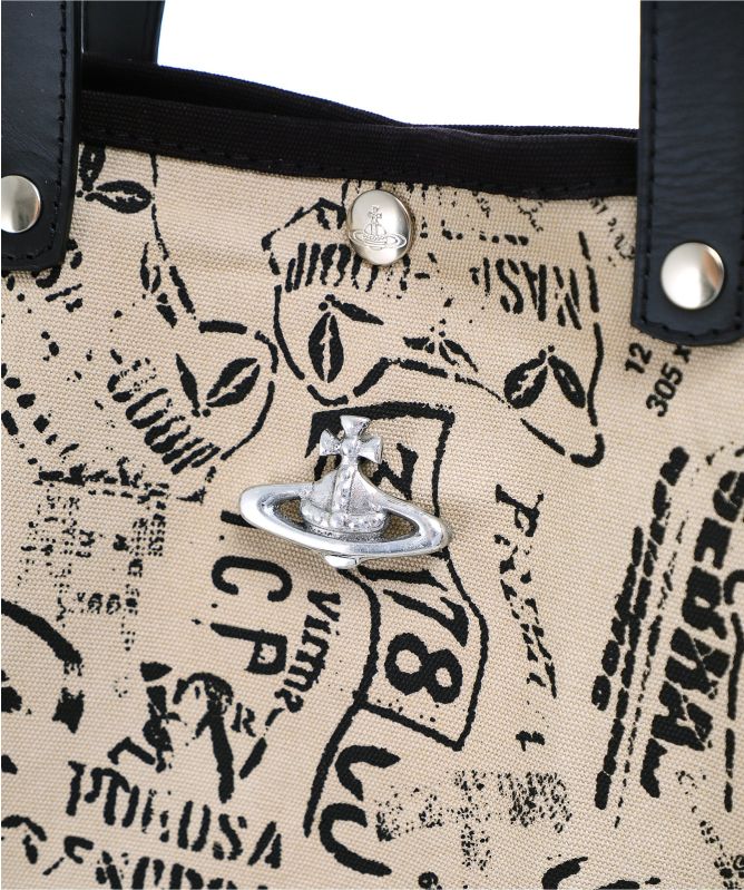 Vivienne Westwood Beige Africa Canvas Utility Shopper Bag | Jules B