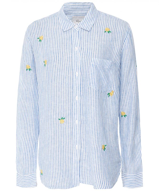 Rails Charli Embroidered Rose Stripe Shirt
